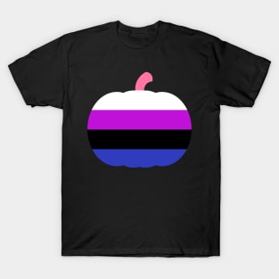 Halloween Pumpkin LGBT Flag Genderfluid T-Shirt